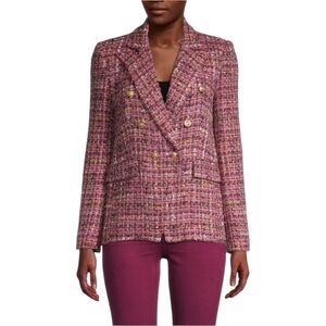 Generation Love Alexa Tweed Blazer Pink Extra Small